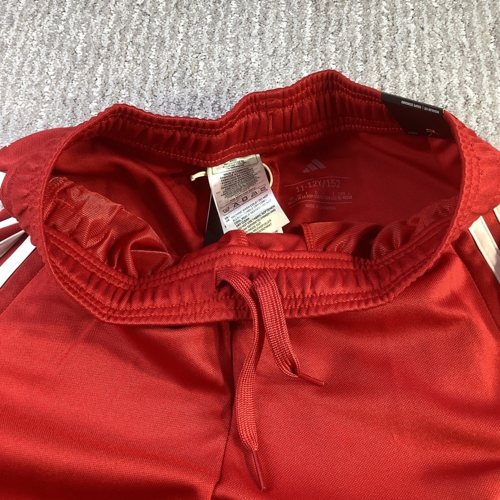 Adidas Tiro Essentials Youth Track Pants Red White Size Medium 11-12Y NWT - Picture 10 of 16